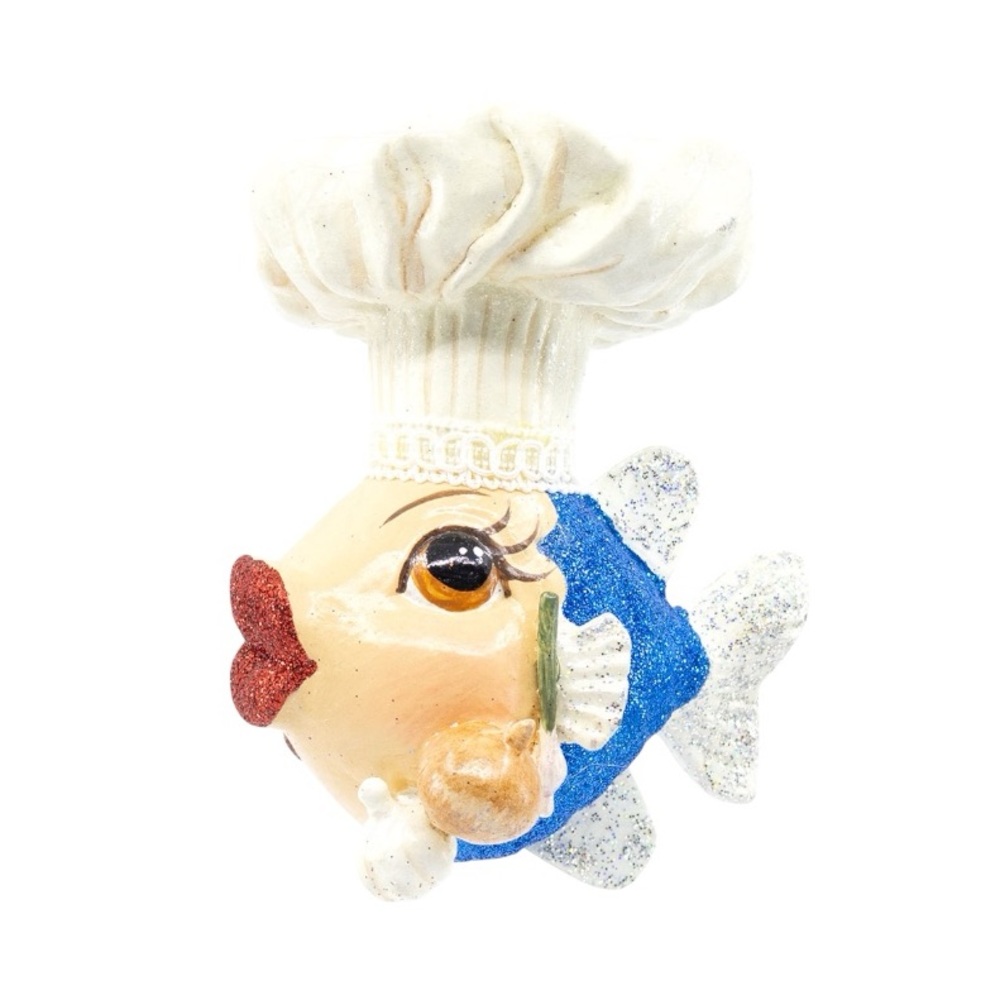 Katherine's Collection Charming Chef Kissing Fish Ornament